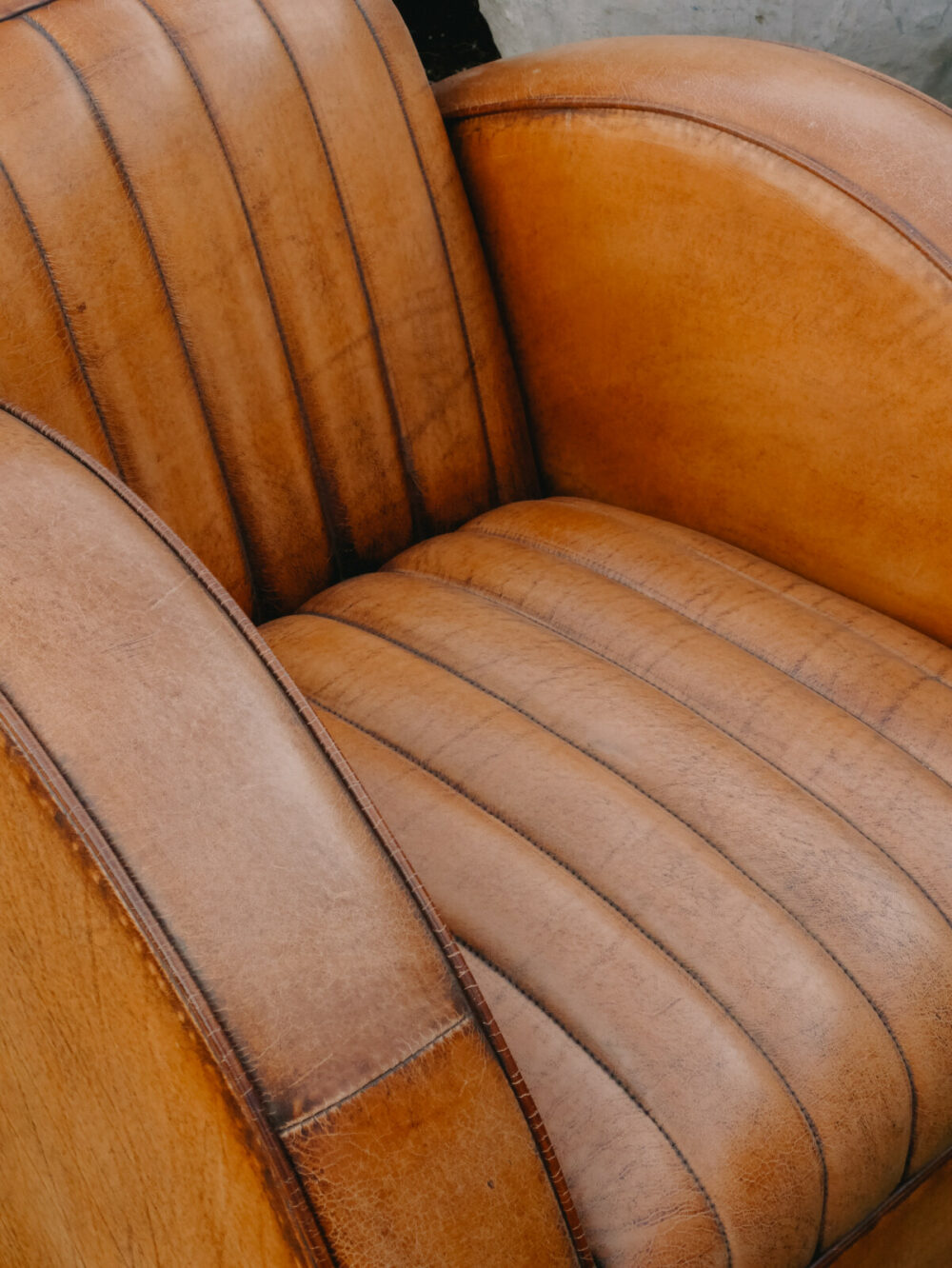 Rocket Leather Rib Chair - Image 3