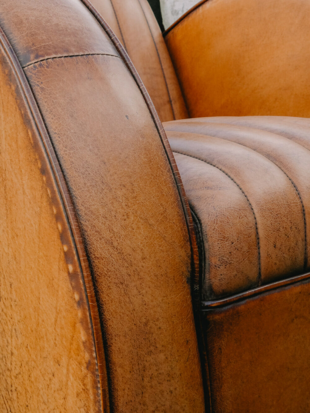 Rocket Leather Rib Chair - Image 4