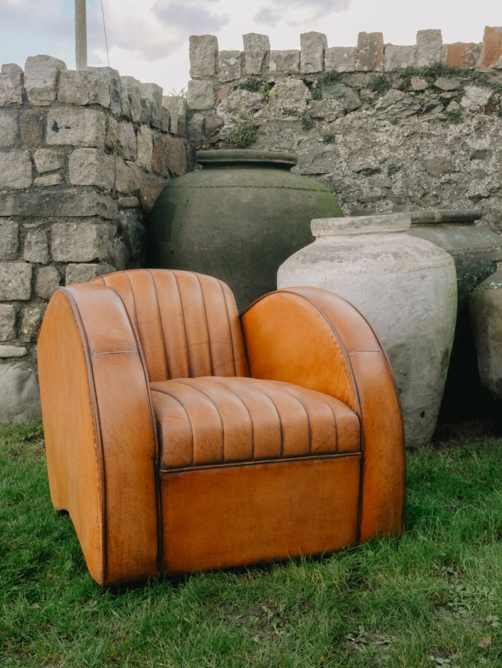 Rocket Leather Rib Chair