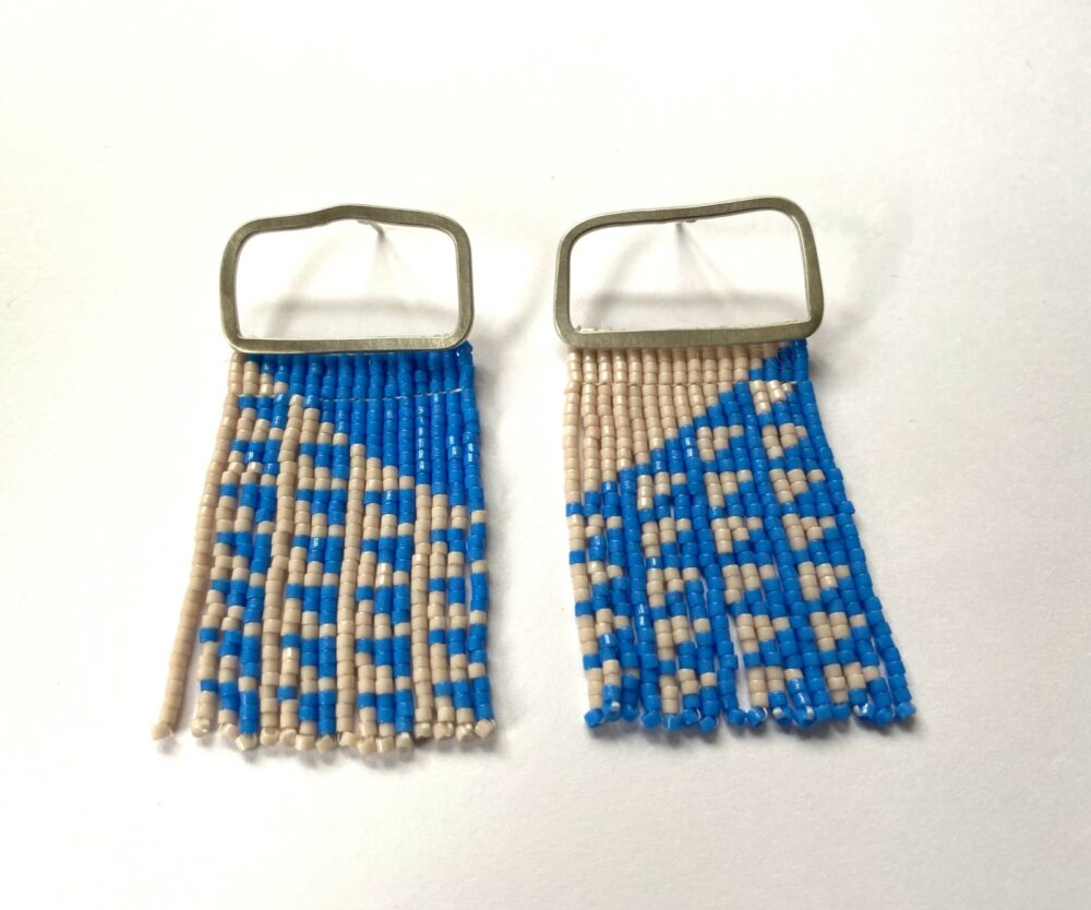 Long Earrings - Blush + Blue