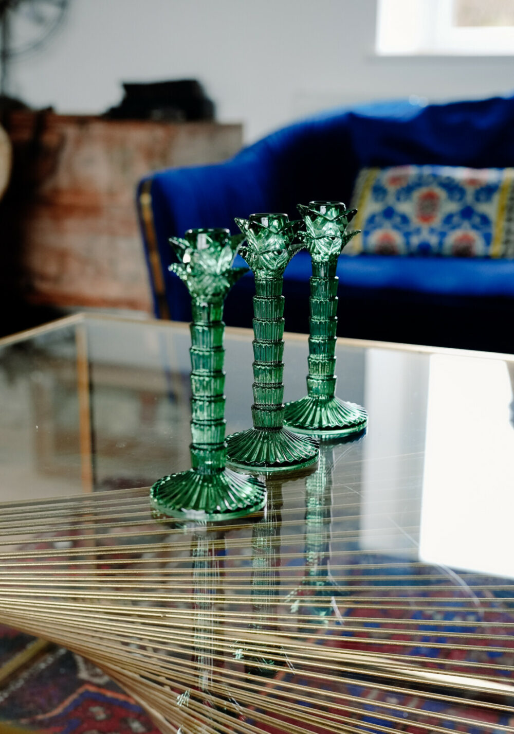 Green Palm Tree Candlestick - Image 2