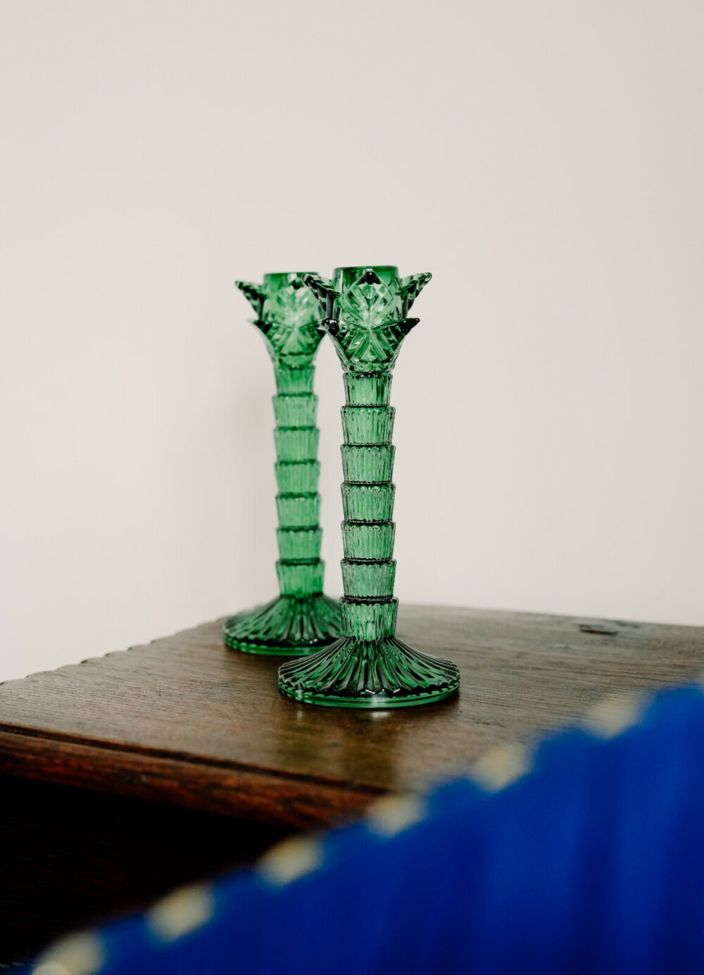 Green Palm Tree Candlestick