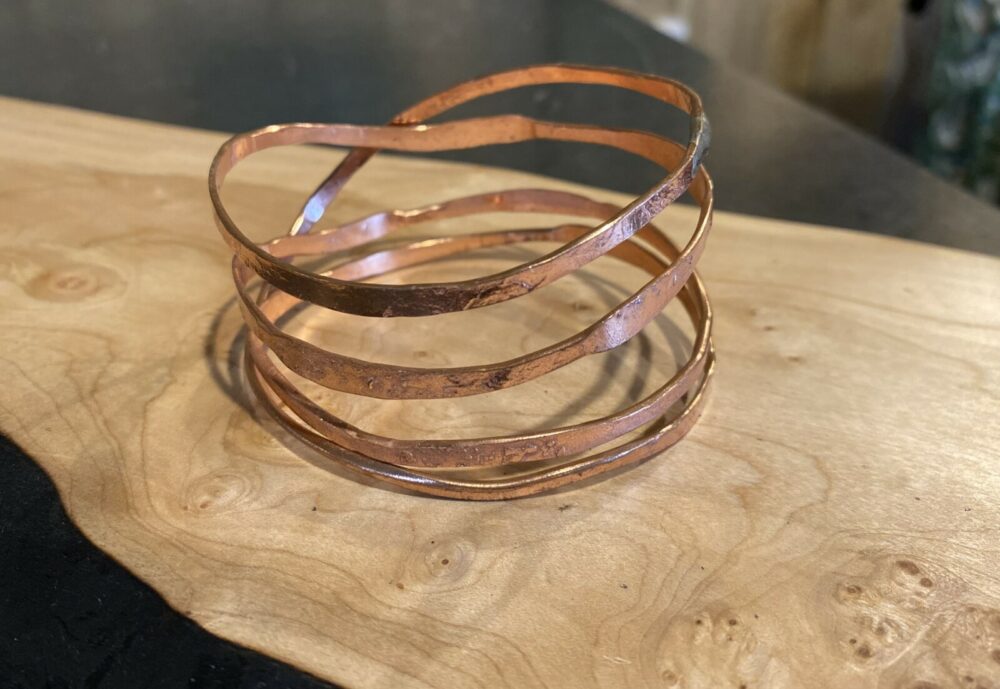 Ann Catrin Evans - Copper Spiral Bangle