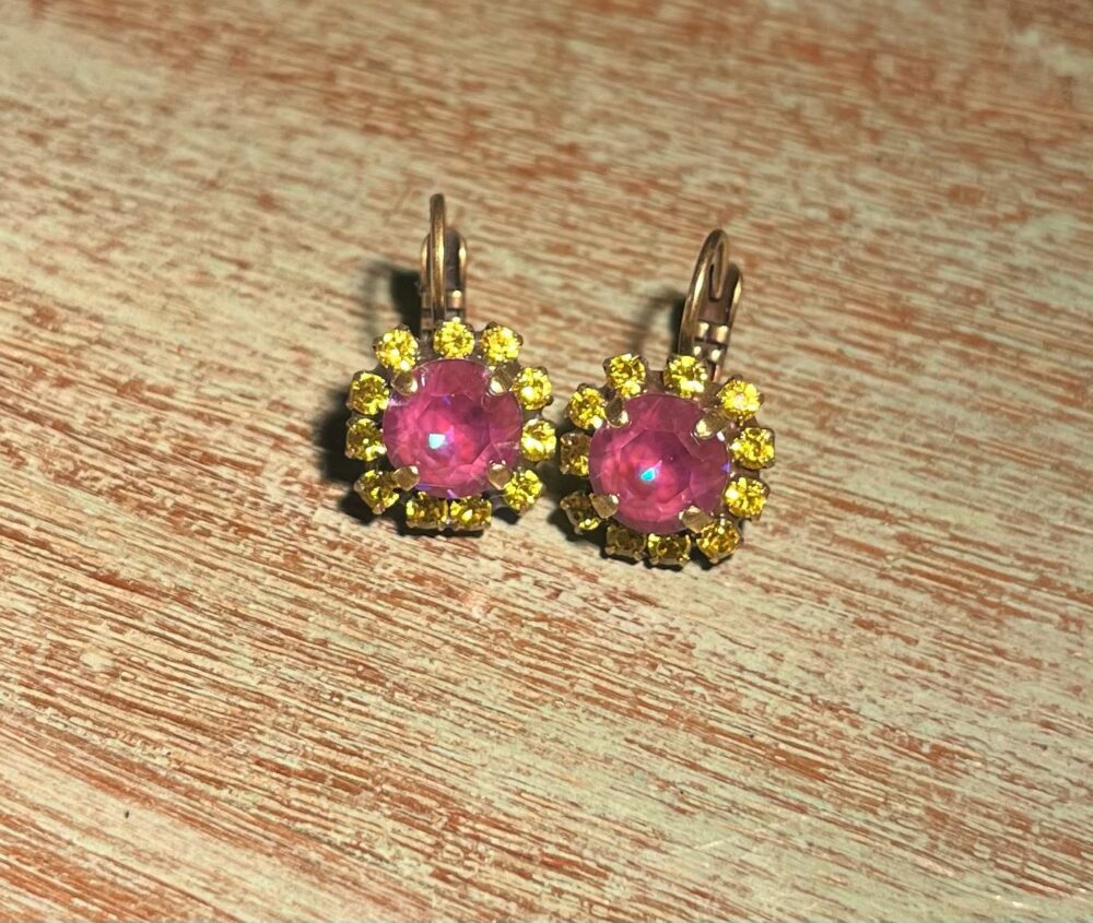 Ida Earrings - Pink & Yellow