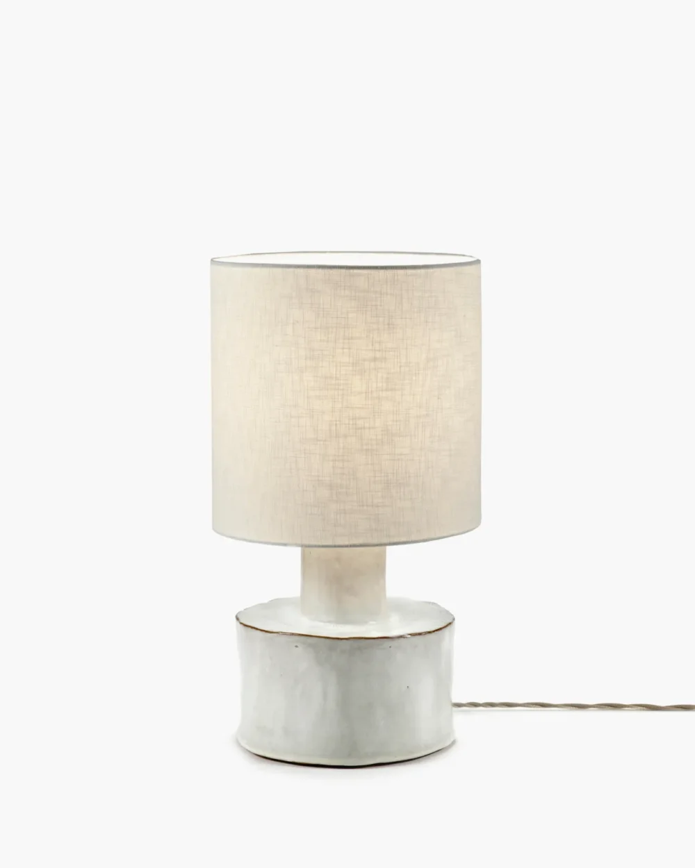 White Stoneware Table Lamp by Marie Michielssen