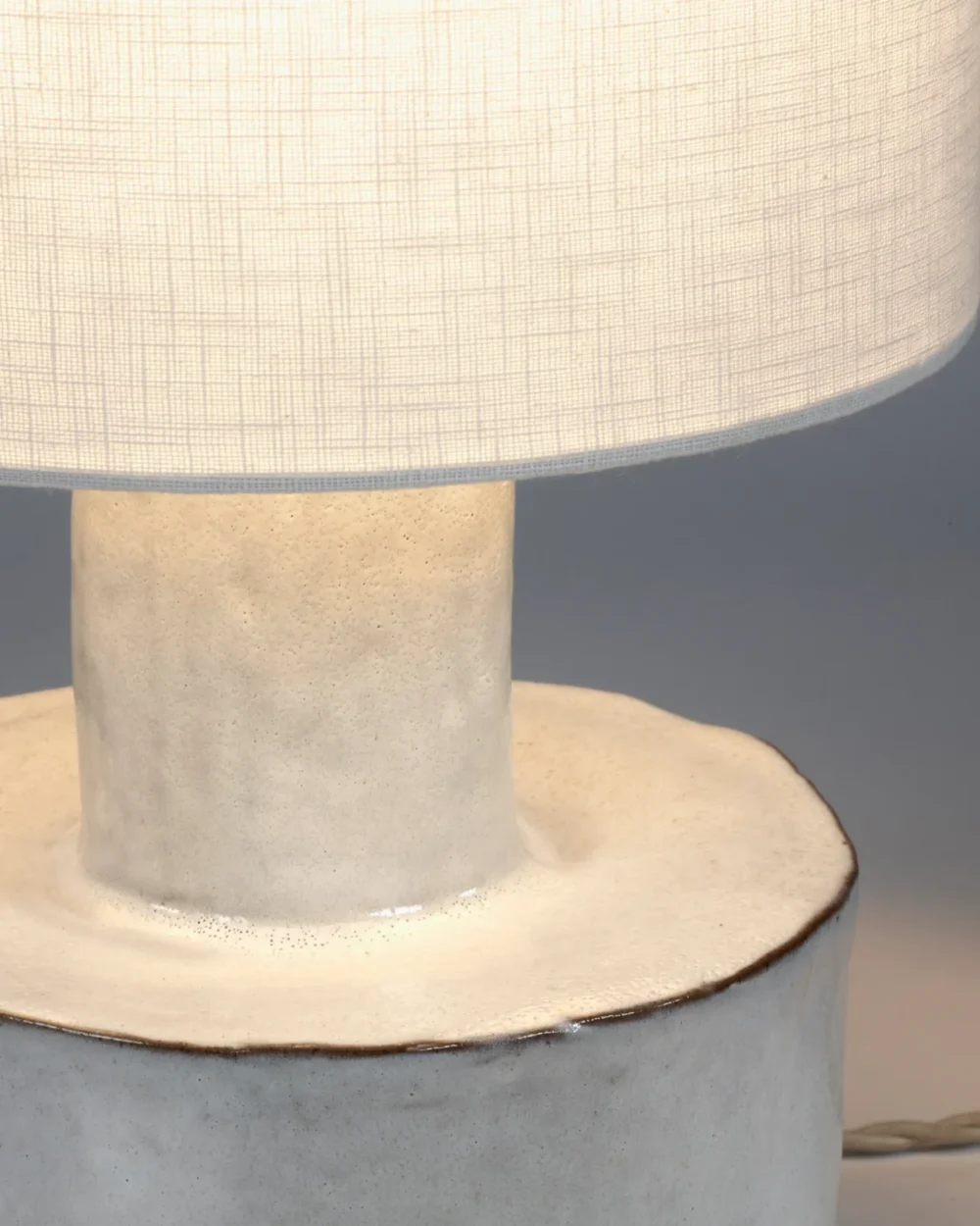 White Stoneware Table Lamp by Marie Michielssen - Image 3