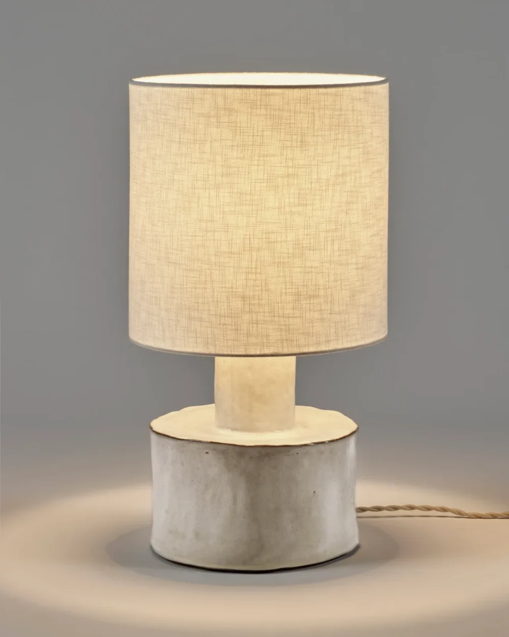 White Stoneware Table Lamp by Marie Michielssen - Image 4