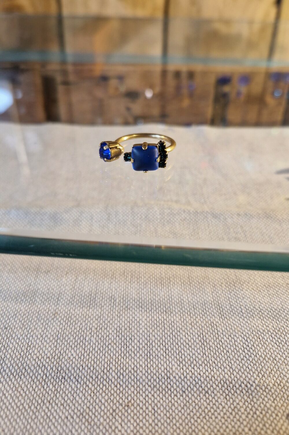 ROYAL BLUE TWO STONE RING