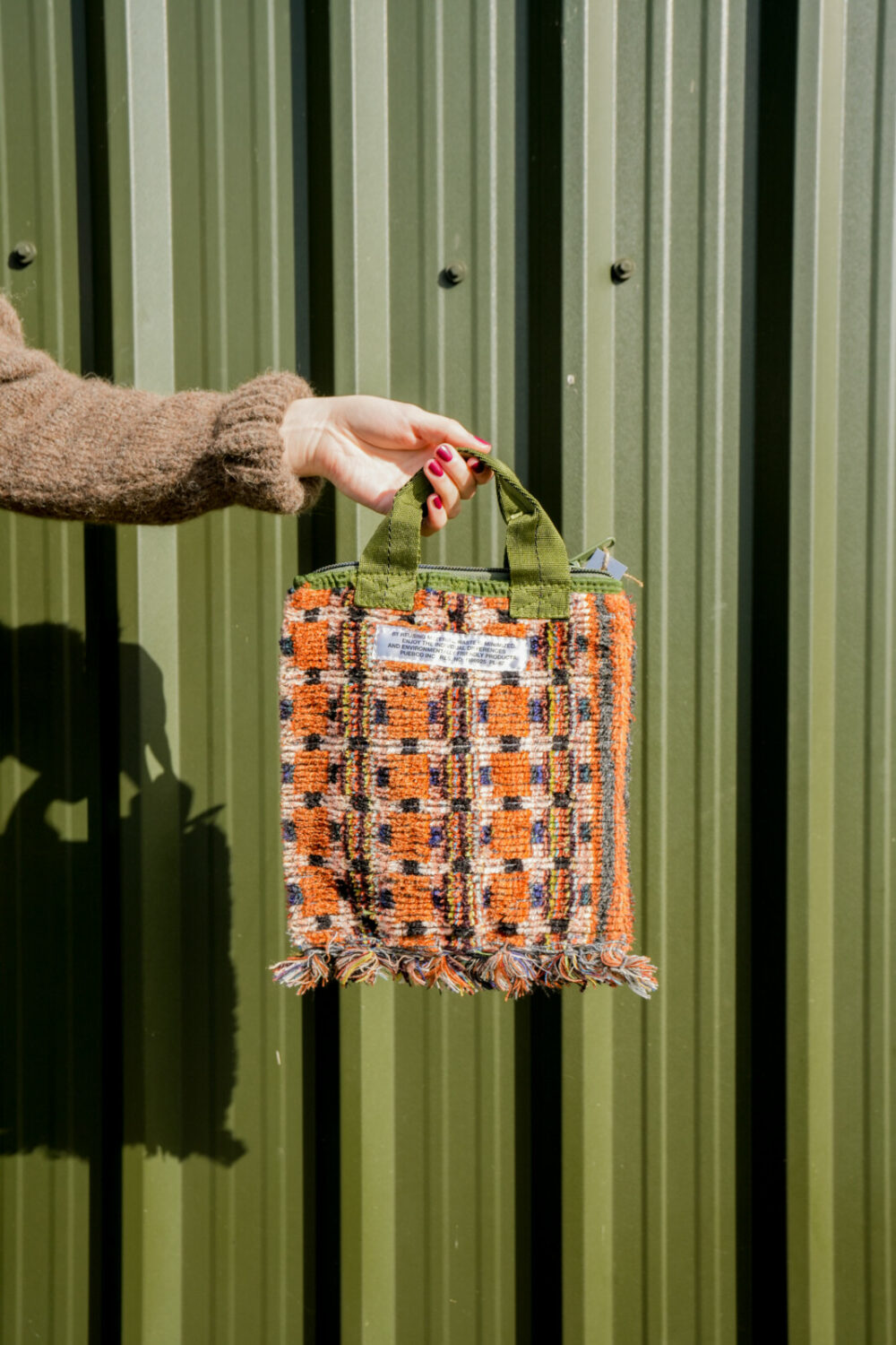 Frayed hem tote | Orange