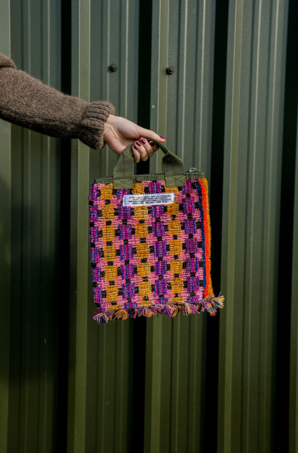 Frayed hem tote | Purple