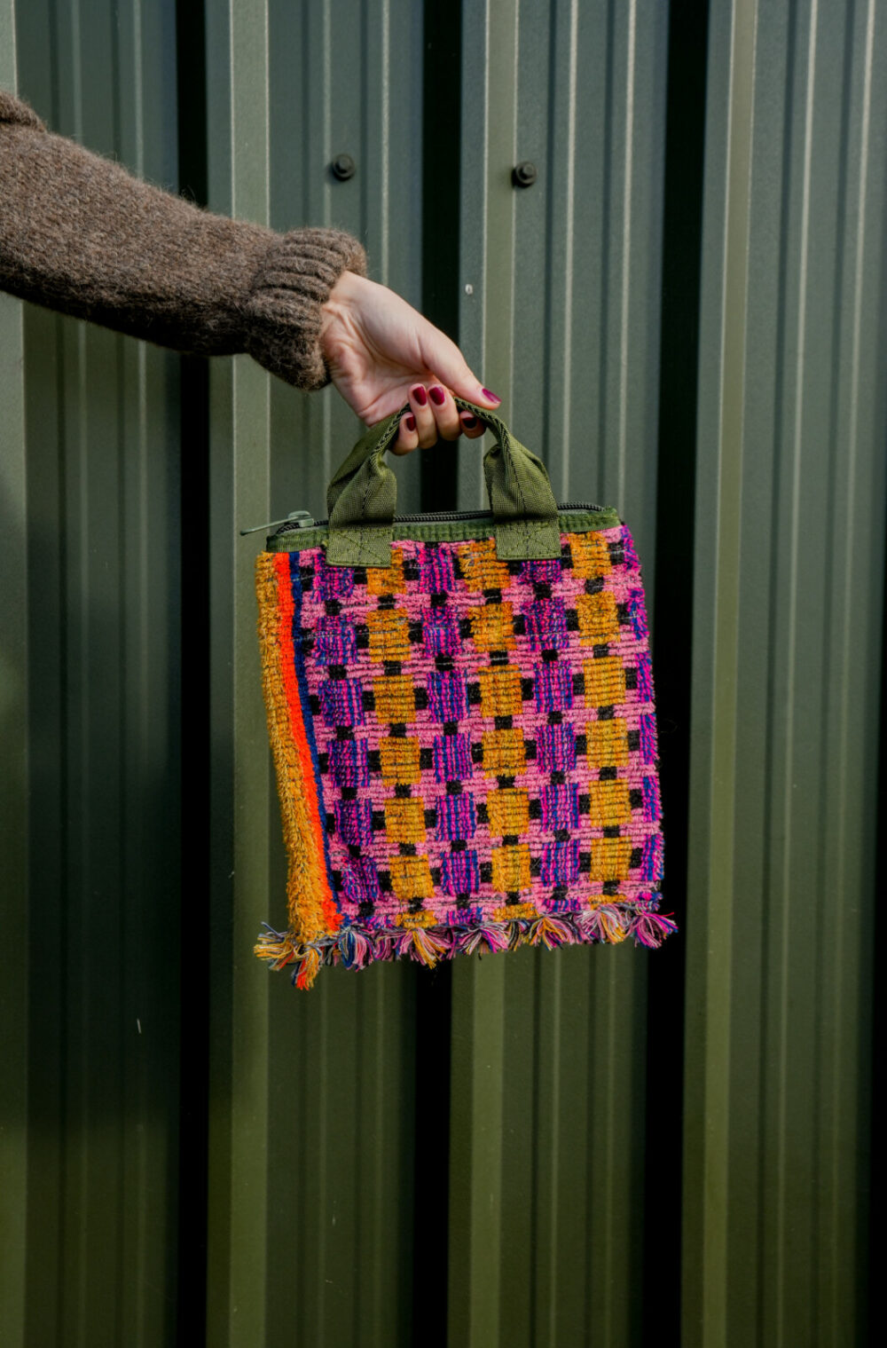 Frayed hem tote | Purple - Image 2