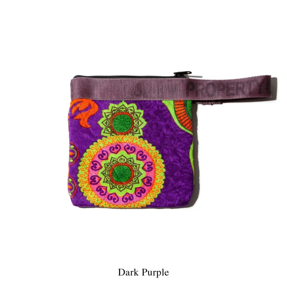 Recycled fabric pouch | Purple - Image 2