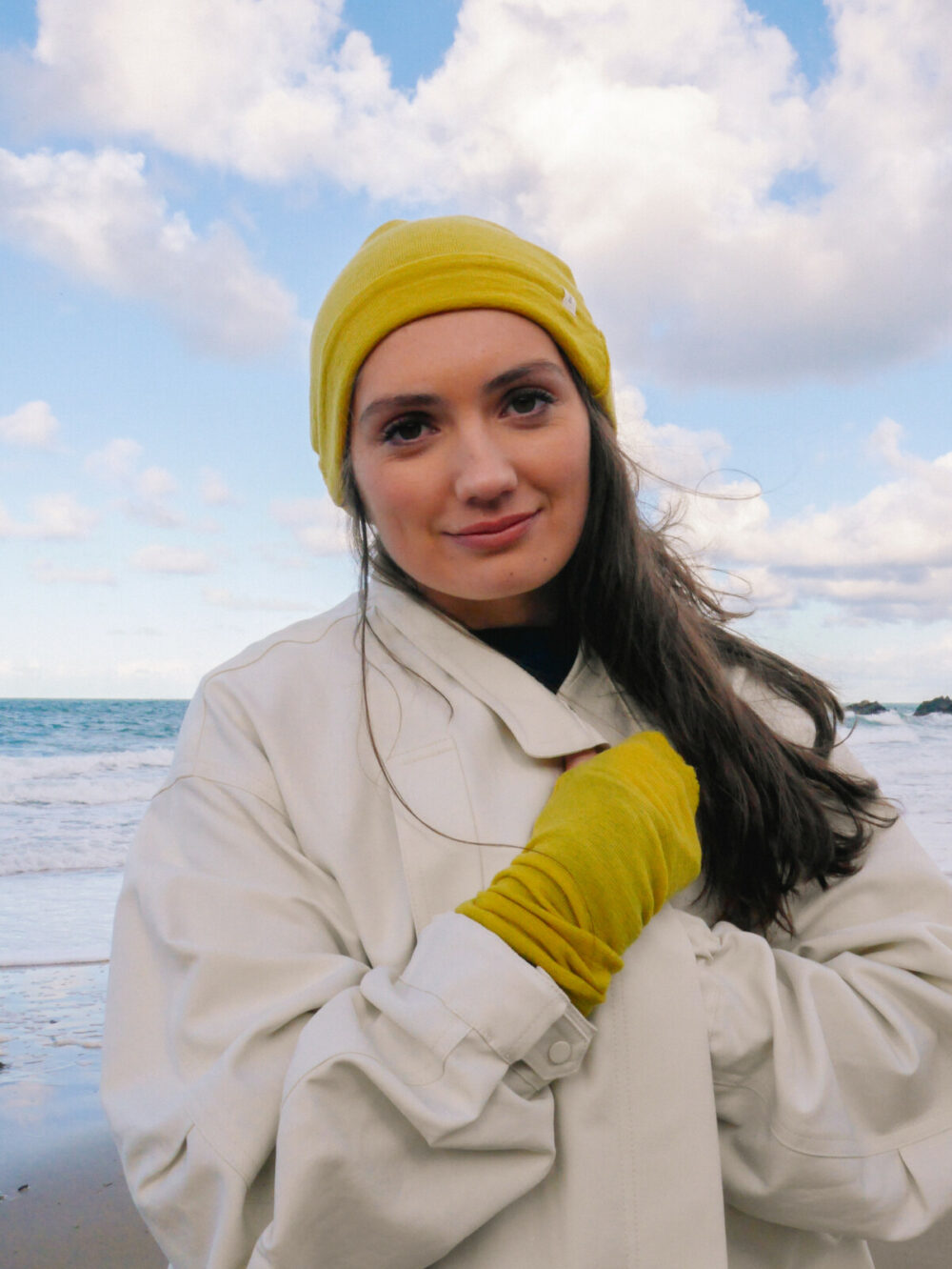 Yellow Merino Wrist Warmers