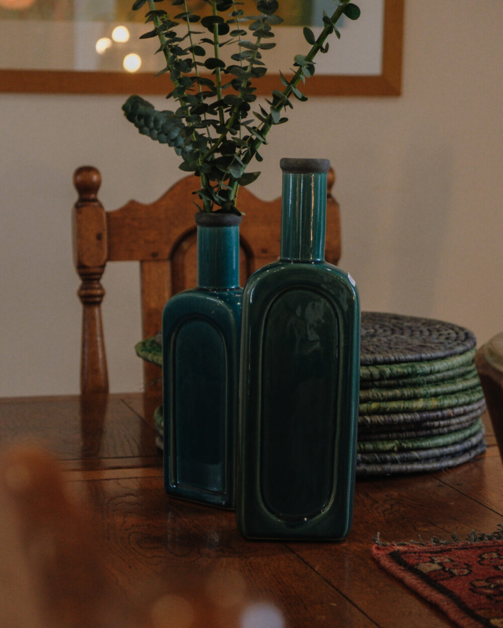 Turquoise Bottle Vase