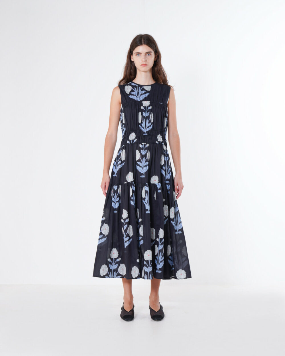 Emin + Paul Black Floral Dress