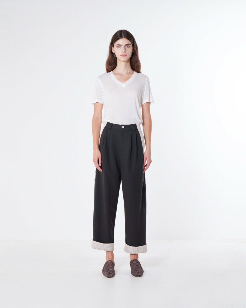 Emin + Paul Stitch Detail Trousers