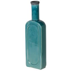 Turquoise Bottle Vase - Image 3