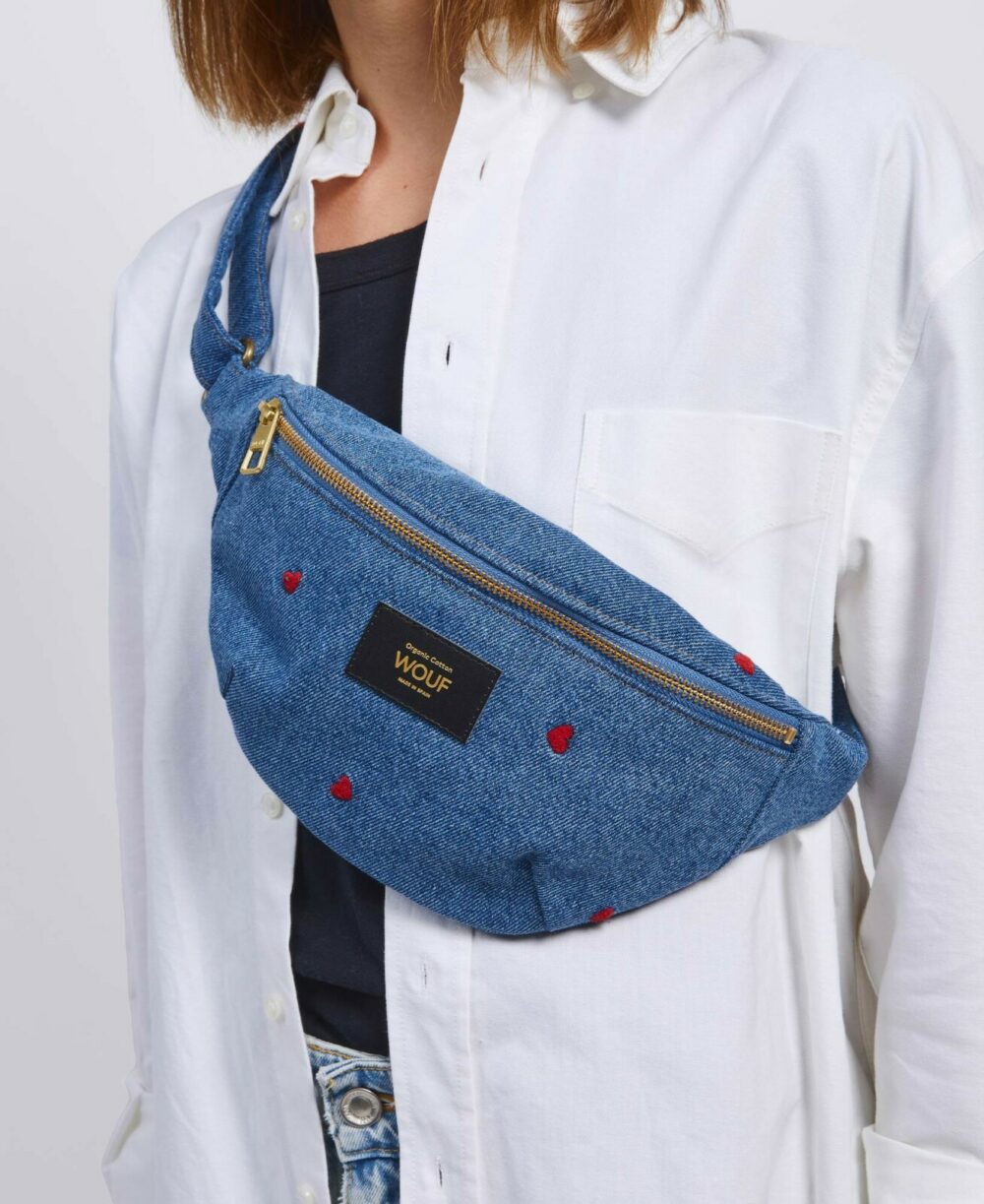 Denim Heart Waist Bag - Image 2