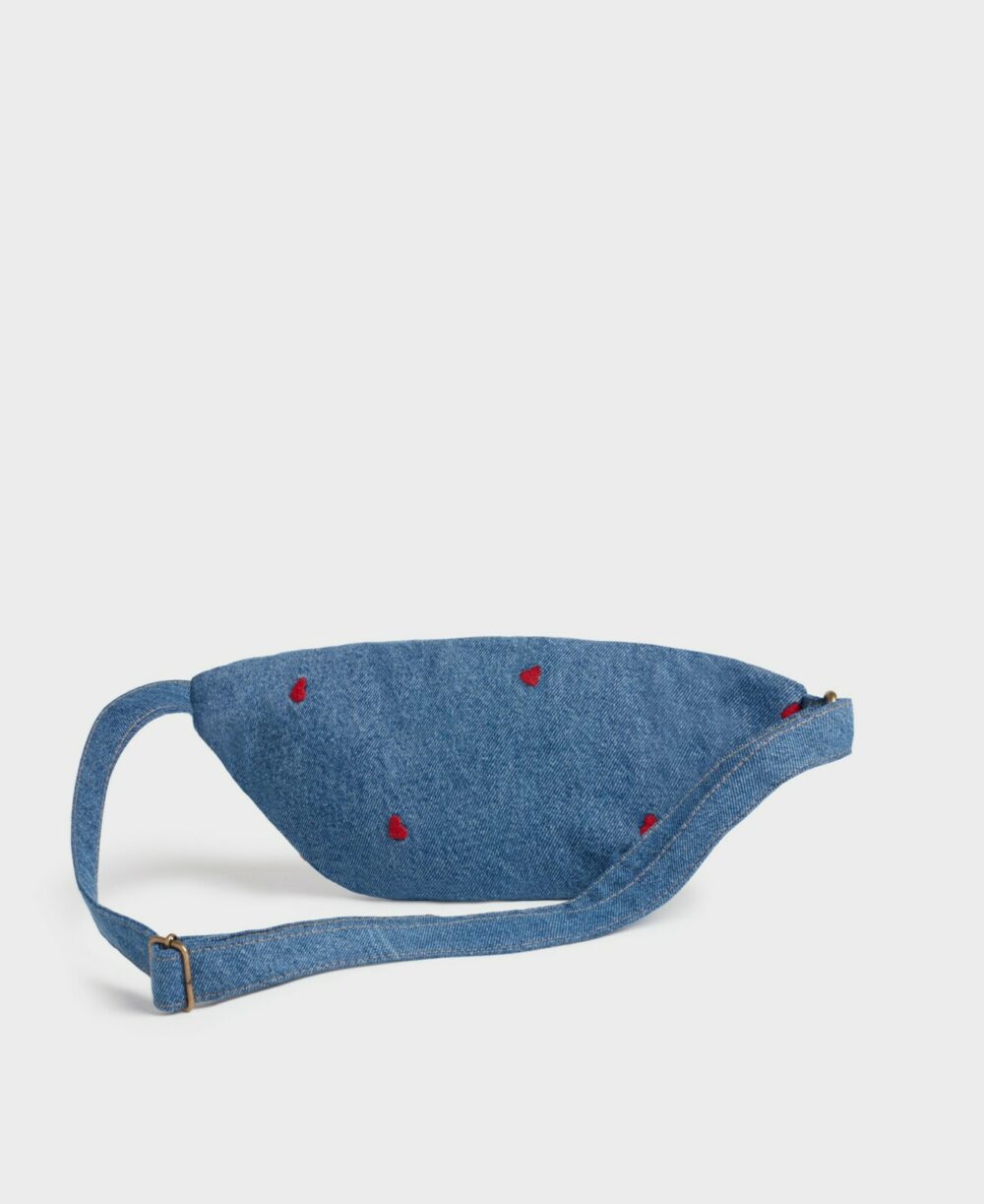 Denim Heart Waist Bag - Image 4