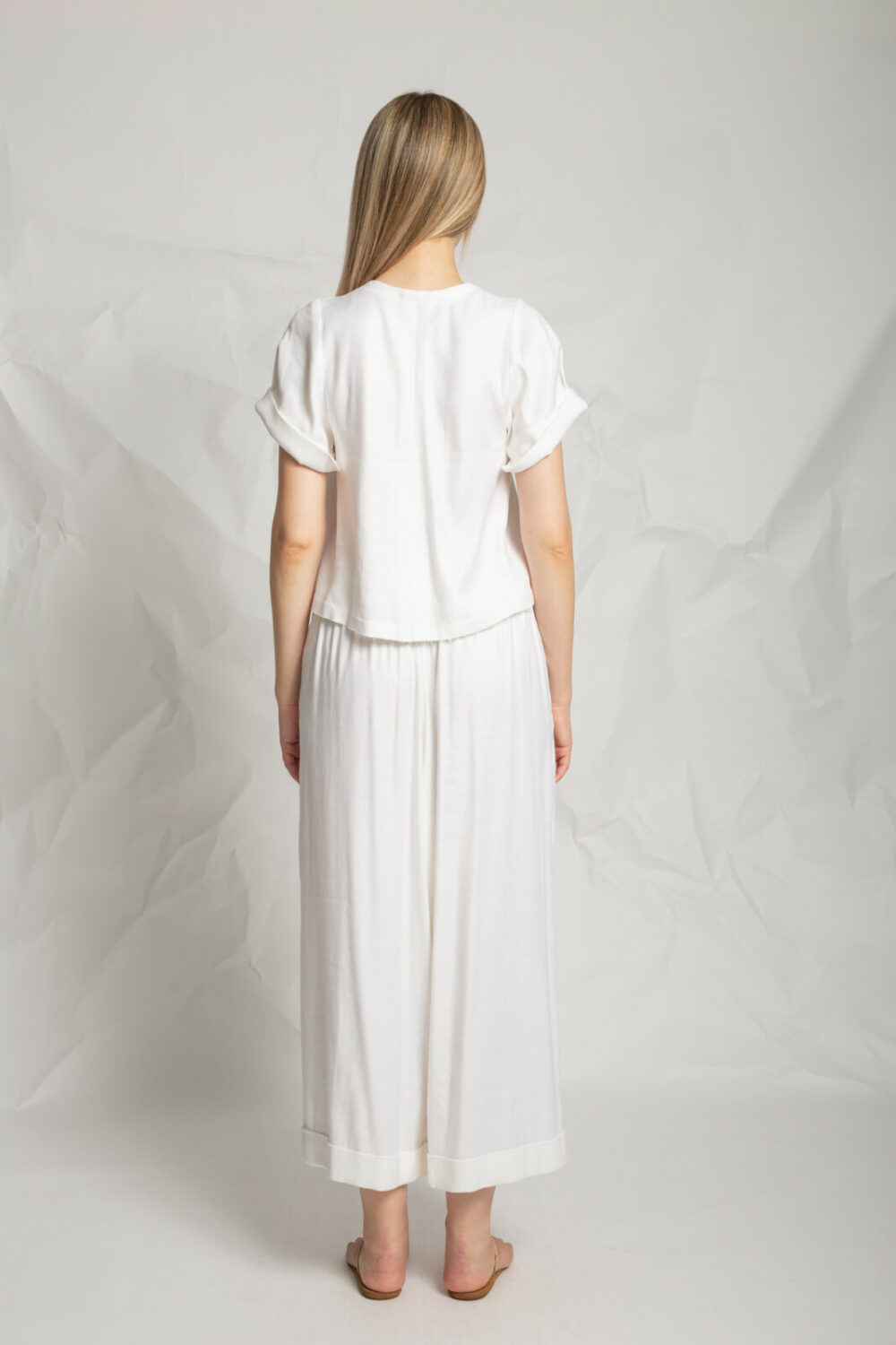 Les filles d’ailleurs White Linen Top - Image 5