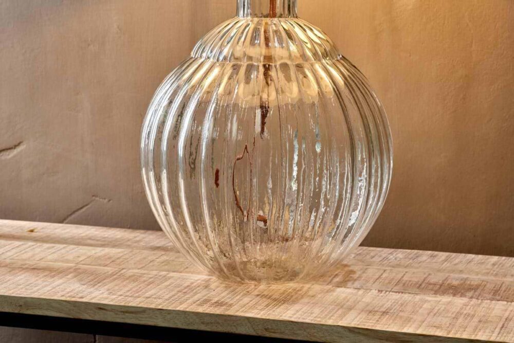 Varanisi Wide Recycled Glass Lamp - Image 2