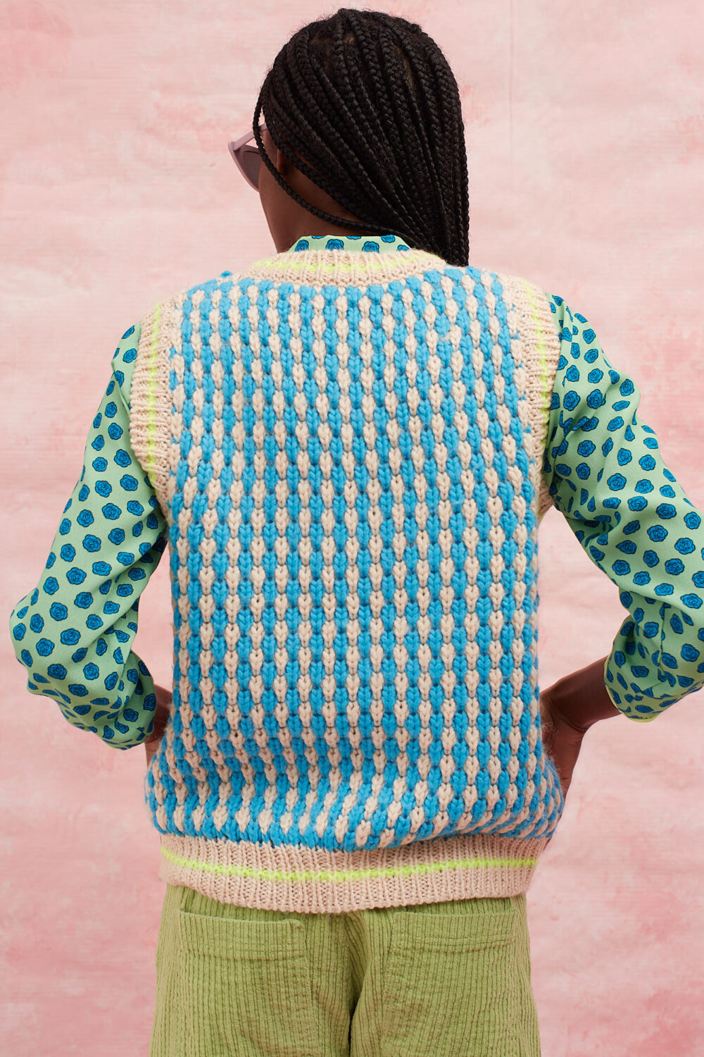 Blue Knitted Vest - Image 3