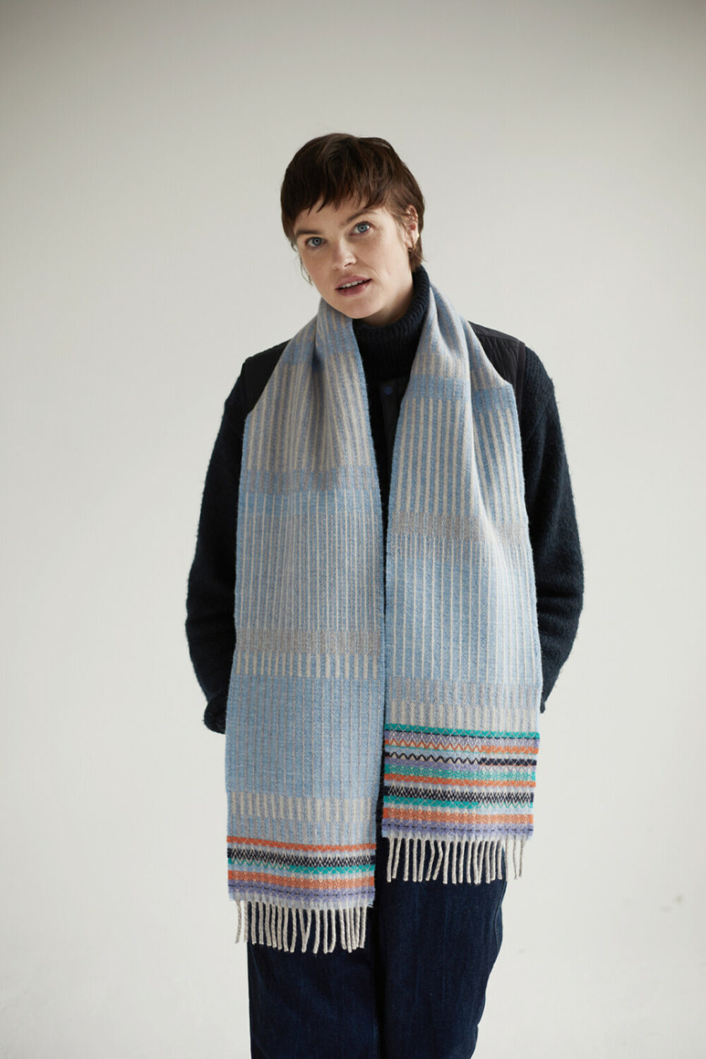 Wallace Sewell Bothy Scarf | Periwinkle - Image 2