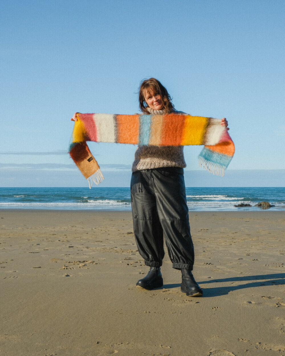 Striped Mohair Scarf 2 - Image 2