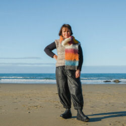 Striped Mohair Scarf - Image 3