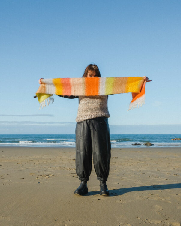 Striped Mohair Scarf