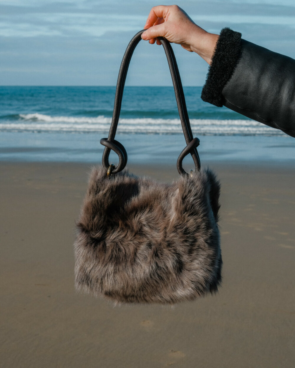 Brown Sheepskin Shoulder Bag