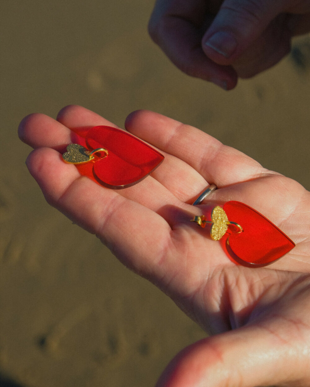 Caru Earrings | Red - Image 2