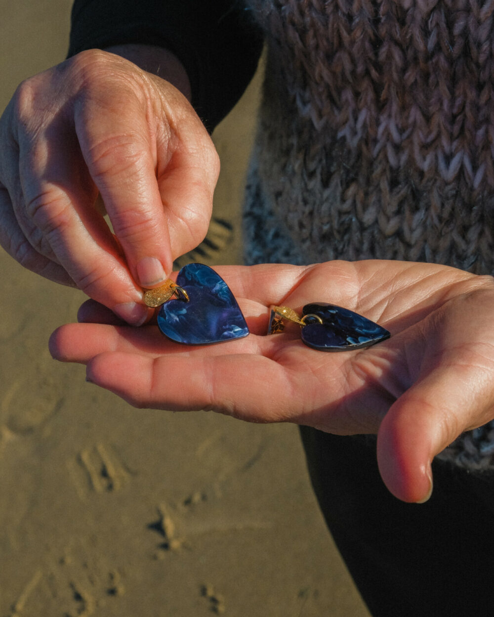 Caru Earrings | Blue - Image 2