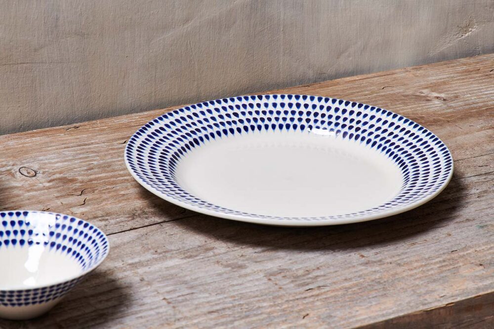 Indigo Drop Dinner Plate - Image 3