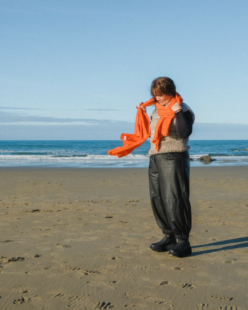 Merino Scarf | Soft Orange - Image 3