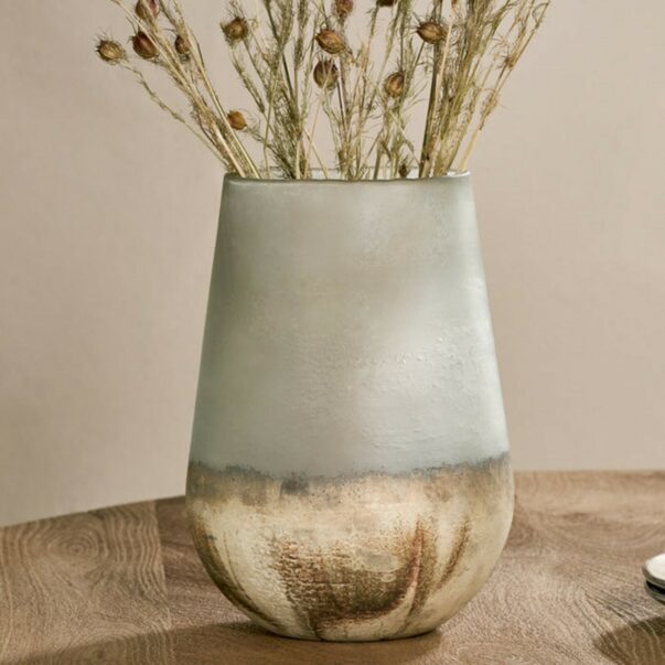 Ngolo Recycled Glass Vase | Aged Smoke