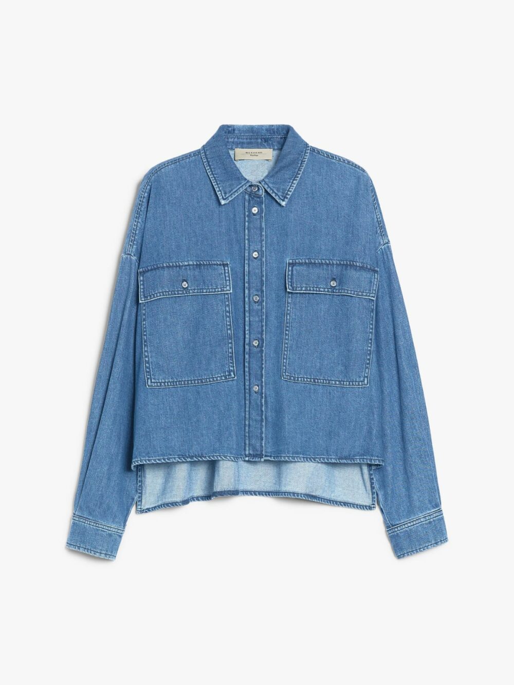 Weekend Max Mara Denim Boxy Shirt - Image 5