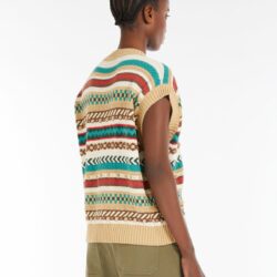 Weekend Max Mara Jacquard Cotton Yarn Gilet - Image 3