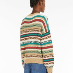 Weekend Max Mara Jacquard-Patterned Cotton Sweater - Image 3