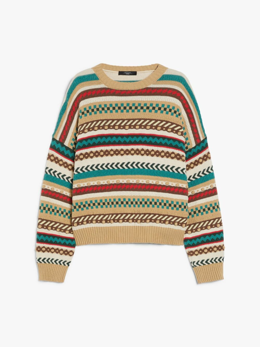 Weekend Max Mara Jacquard-Patterned Cotton Sweater - Image 4