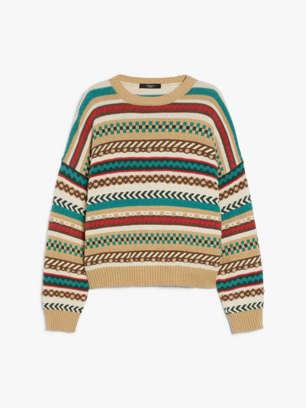 Weekend Max Mara Jacquard-Patterned Cotton Sweater