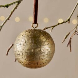 Manya Metal Round Baubles | Brass - Image 2