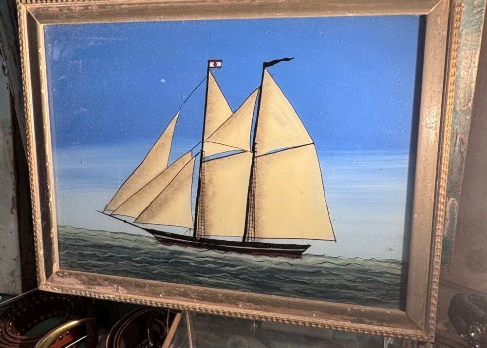 Reversed Glass Painting | Tall Ship