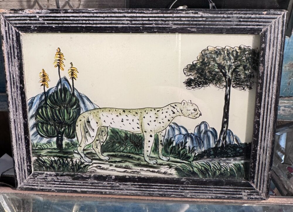 Reversed Glass Painting | Big Cat